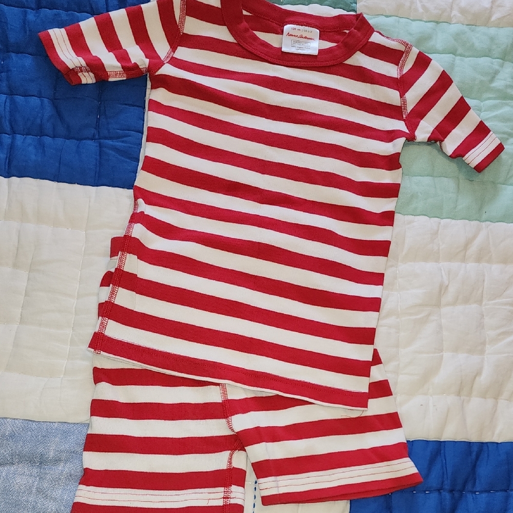 Hanna Andersson Striped Pajamas Set Size 6-7